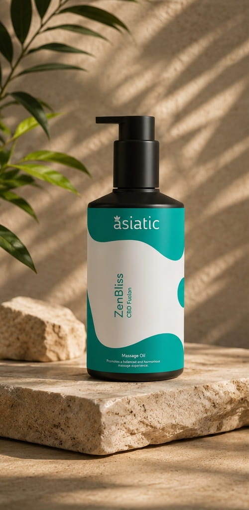 ZenBliss CBD massage oil used in Asiatic massage packages