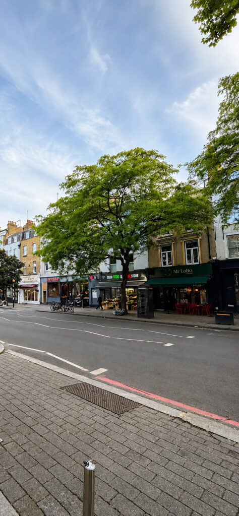 Upper Street in Islington near the Asiatic Thai massage Angel and Highbury studios.