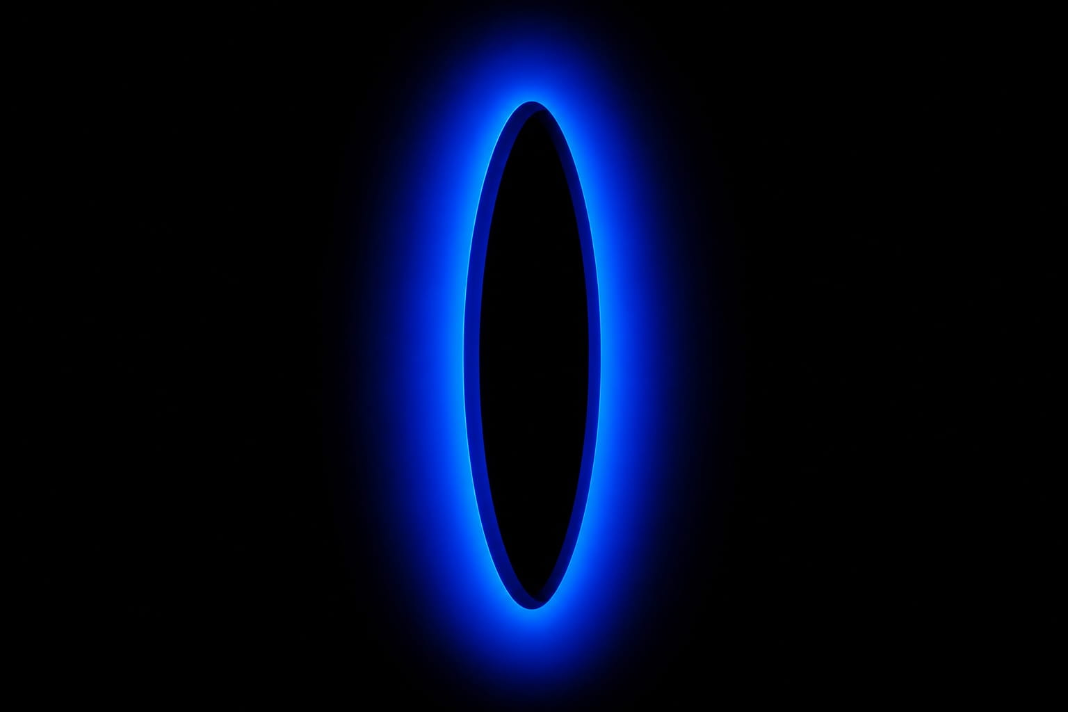 Minimal blue stargate-style interior feature inspired by Mareida London’s architectural restaurant design