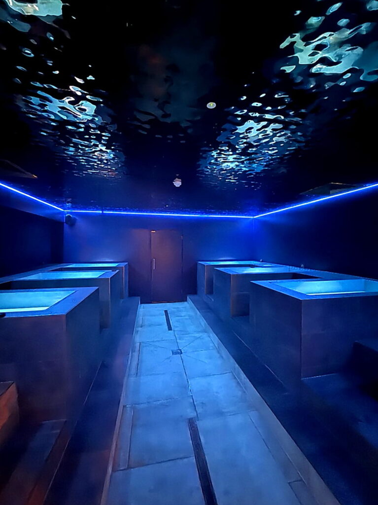 Cold plunge pools at Reset London near Highbury and Islington station.