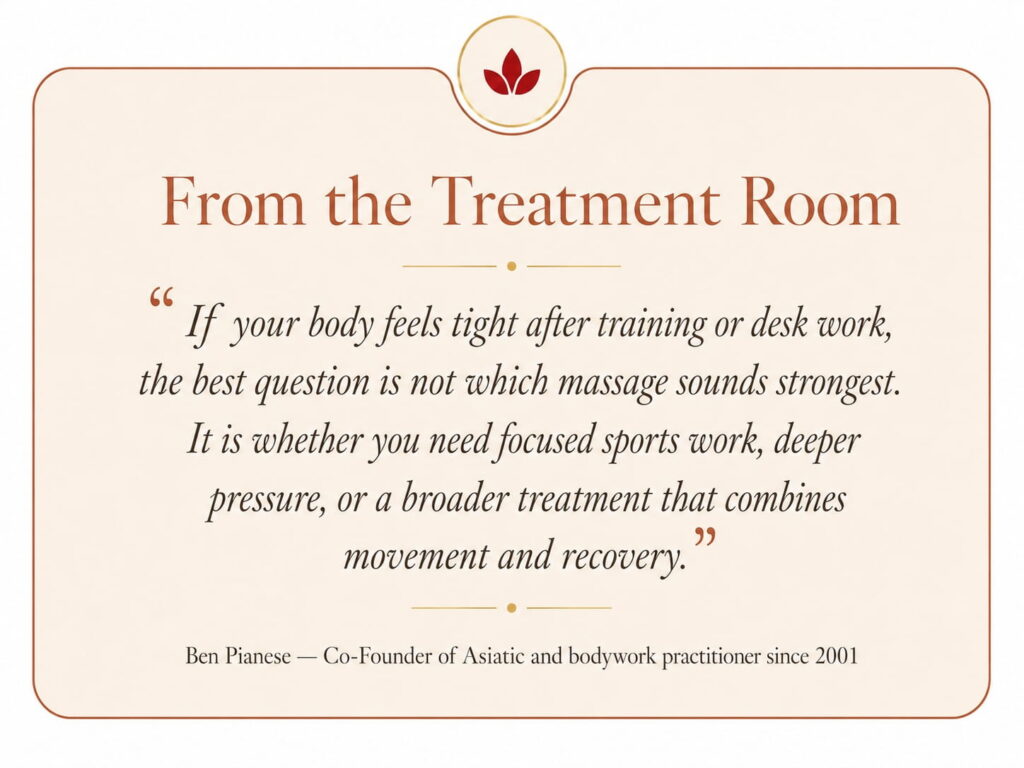 Ben Pianese explains how massage is adapted for runners and gym-goers